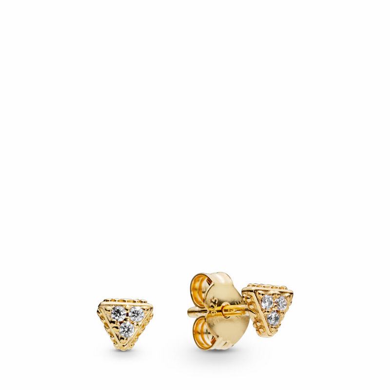 Pandora Shine™ Sparkling Triangles Stud Earrings Gold Egypt RX4805932